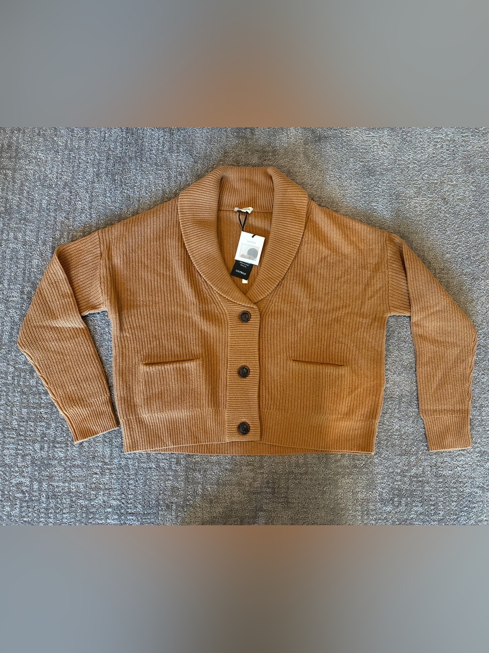 Wool-Cashmere Blend Shawl Collar Cardigan